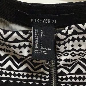 Forever 21 Zipper Front Knit Skirt